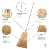 Strohbesen, Reisstrohbesen mit Stiel